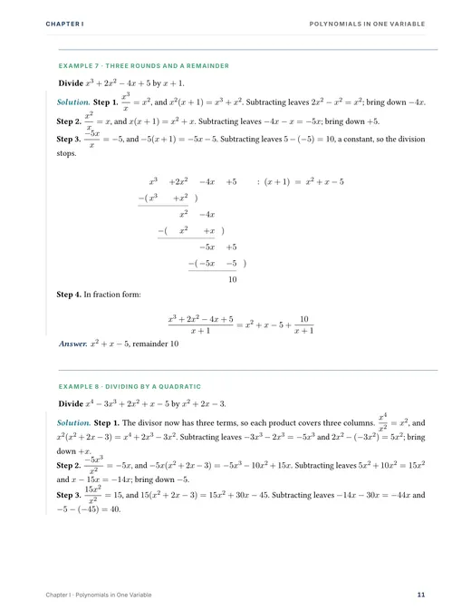 Polynomials and Complex Numbers — Complete Study Bundle, sample page 2