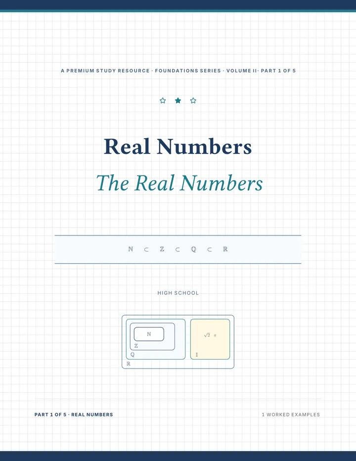 Cover of Real Numbers — Complete Study Bundle