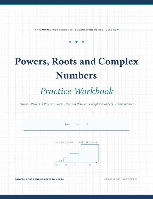 Powers, Roots and Complex Numbers — Complete Study Bundle, sample page 2